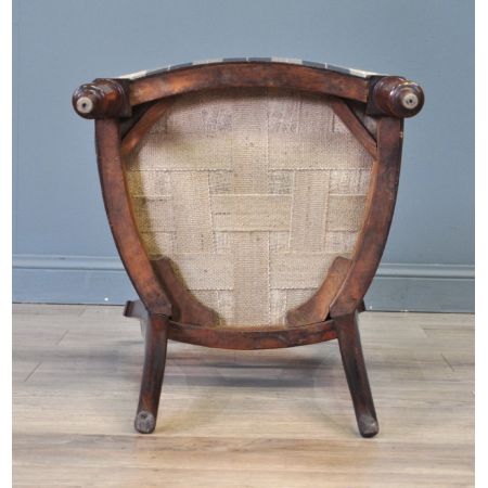 Paar antiker edwardianischer Schlafzimmerstühle Bedroom Chairs aus Nussbaum ca 1900