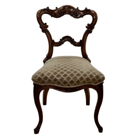 Paar antiker Beistellstühle Side Chairs aus Nussbaum ca 1860