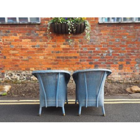 Antikes Paar Lloyd  Sessel Websthuhl