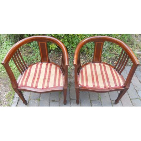 Paar Mahagoni-Wannensessel  edwardian Style