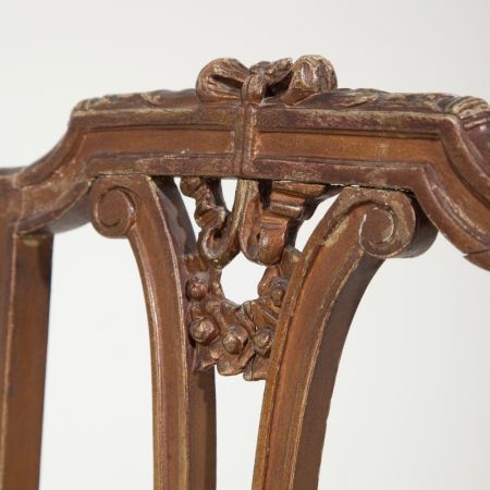 Paar "continental" Beistellstühle aus dem 19. Jahrhundert antik 