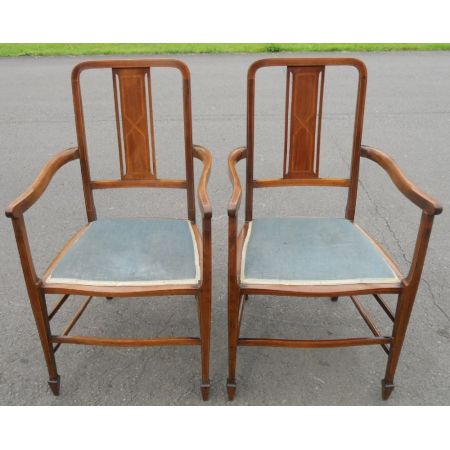 Paar Mahagoni Salon Sessel