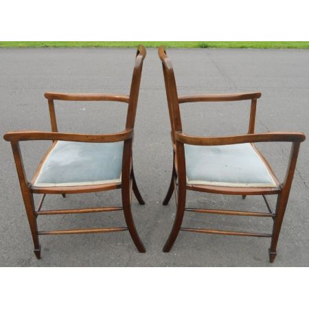 Paar Mahagoni Salon Sessel