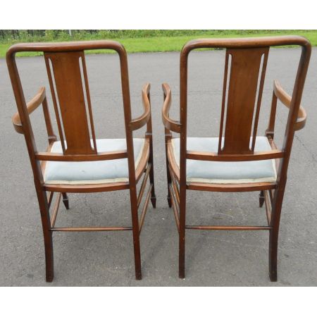 Paar Mahagoni Salon Sessel