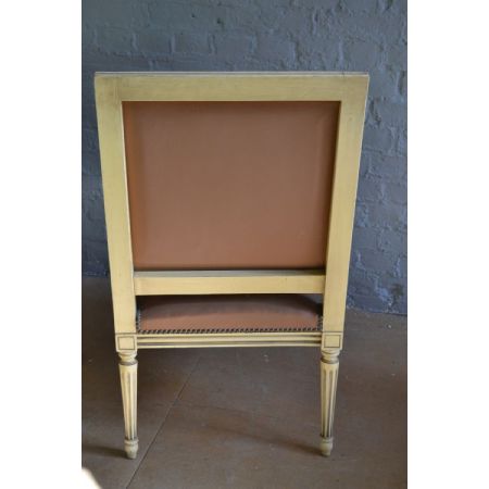 Paar Fauteuils Leder gepolstert