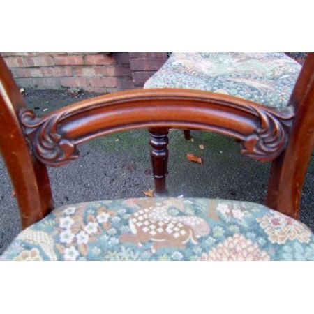 Set aus 6 Ballonstühlen aus dem 19. Jahrhundert aus Mahagoni