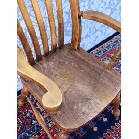 Satz von 6 viktorianischen Bauernstühlen Windsor alle original