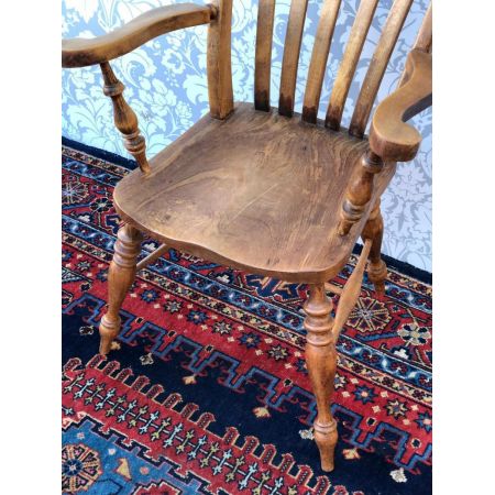 Satz von 6 viktorianischen Bauernstühlen Windsor alle original