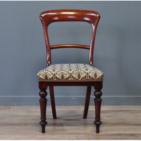 6er-Set aus sechs antiken Mahagoni Küchenstühlen viktorianisch