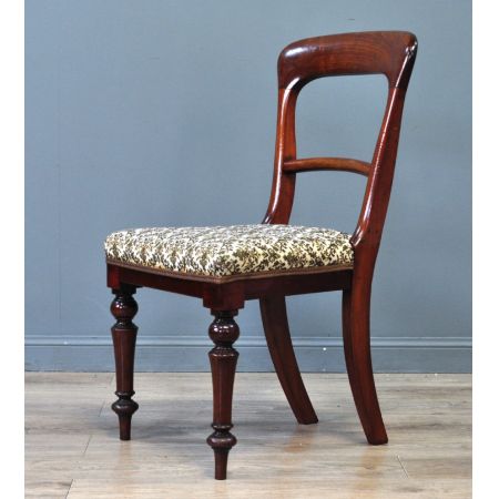 6er-Set aus sechs antiken Mahagoni Küchenstühlen viktorianisch