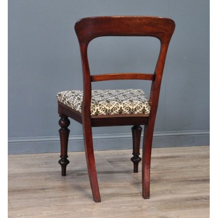 6er-Set aus sechs antiken Mahagoni Küchenstühlen viktorianisch