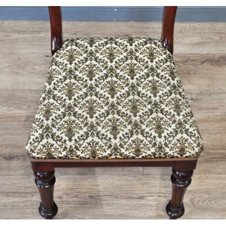 6er-Set aus sechs antiken Mahagoni Küchenstühlen viktorianisch