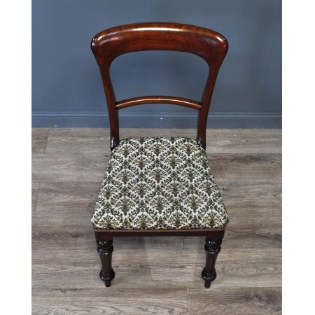 6er-Set aus sechs antiken Mahagoni Küchenstühlen viktorianisch