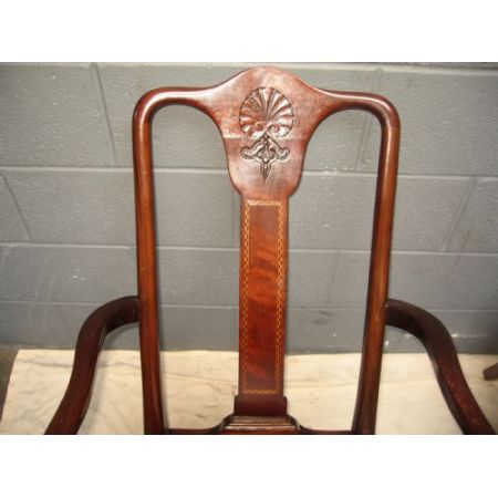 Satz von 6 Mahagoni  Esszimmerstühlen