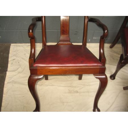 Satz von 6 Mahagoni  Esszimmerstühlen