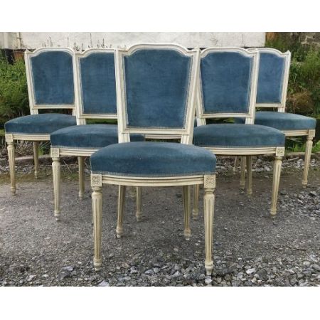 Satz von sechs französischen Stühlen