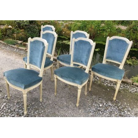 Satz von sechs französischen Stühlen