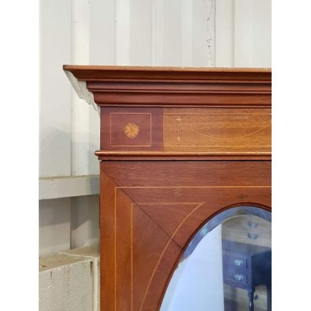 Antiker Mahagoni Doppel Kleiderschrank 