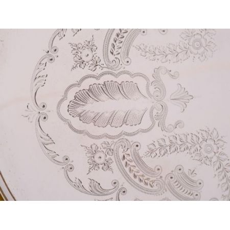 Großes antikes versilbertes Tablett Servierbrett edwardianisch englisch ca 1905