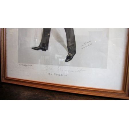 Antiker vanity fair print - "die Schürze", George Grossmith.