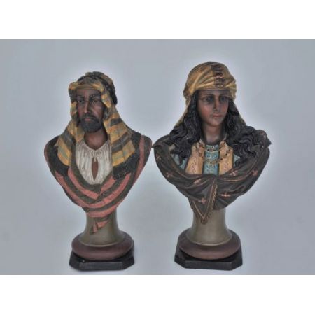 Paar orientalistischer Büsten