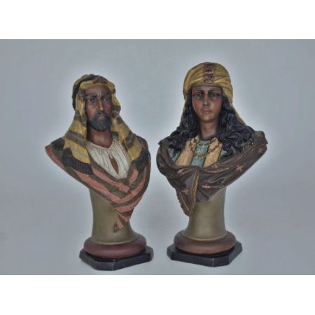 Paar orientalistischer Büsten