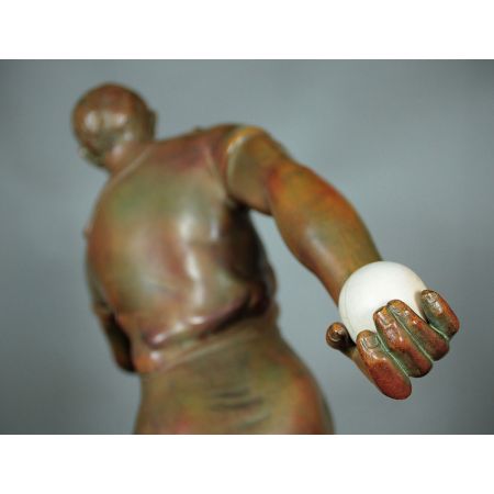 Art Deco Figur eines Boulespielers um 1930