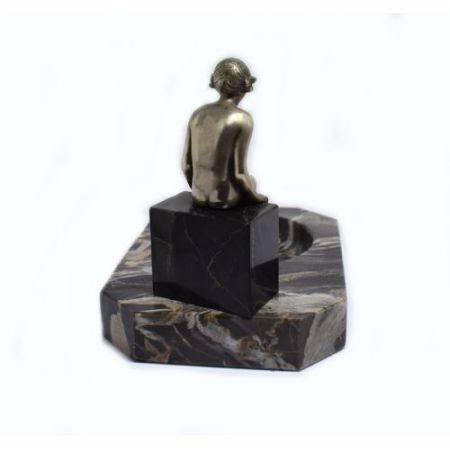 Antiker Art Deco "Vide -poche" Bronze Akt um 1930 Lorenzl zugeschrieben