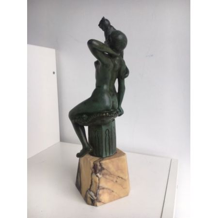 Antike Bronzeskulptur von Raymond Charles Irland 1910 