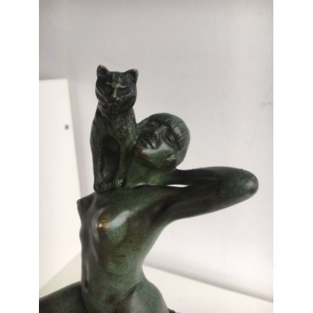 Antike Bronzeskulptur von Raymond Charles Irland 1910 