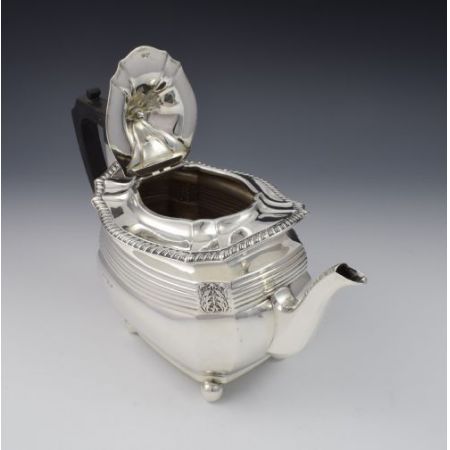  Silber Art Nouveau Teekanne Walker & Hall  Sheffield 1908 edwardian Stil 