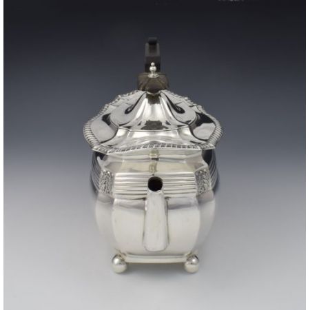  Silber Art Nouveau Teekanne Walker & Hall  Sheffield 1908 edwardian Stil 