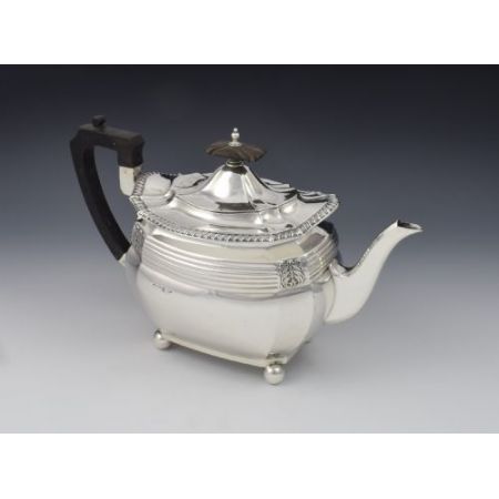  Silber Art Nouveau Teekanne Walker & Hall  Sheffield 1908 edwardian Stil 