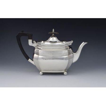  Silber Art Nouveau Teekanne Walker & Hall  Sheffield 1908 edwardian Stil 