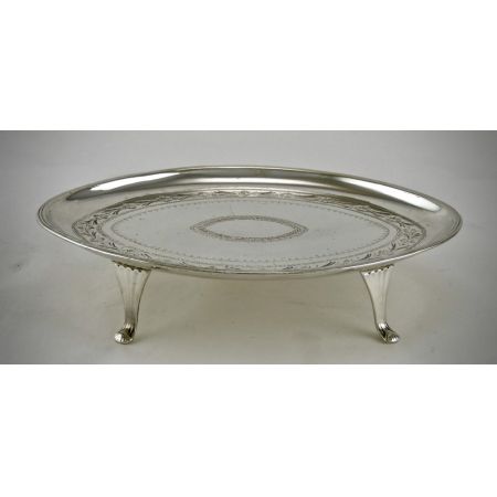 Ovaler George iii Teekannenständer antik 1789