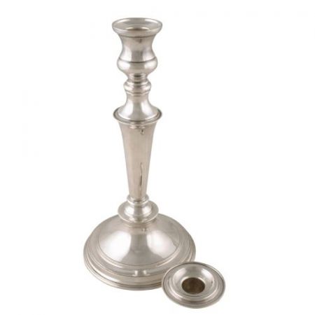 Paar antiker edwardian versilberte Kerzenhalter