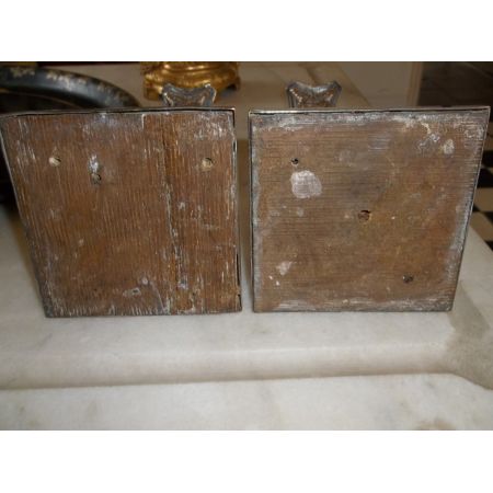 Paar viktorianische versilberte Kerzenleuchter