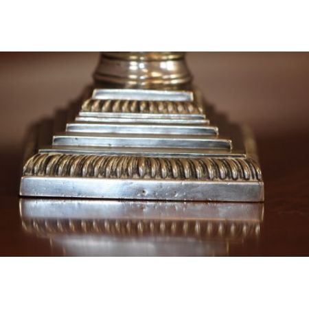 Paar Zwergkerzenleuchter aus Silber viktorianisch 