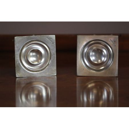 Paar Zwergkerzenleuchter aus Silber viktorianisch 