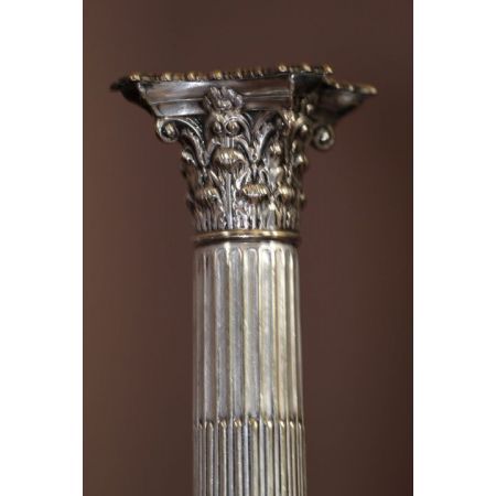 Paar Zwergkerzenleuchter aus Silber viktorianisch 