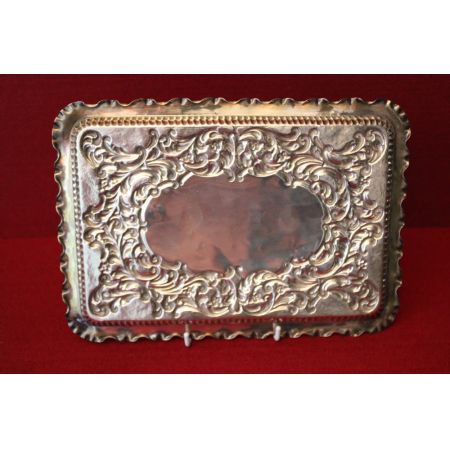 Antikes englisches Sterling Silber Tablett Silver Tray, Jay Richard Attenborough & Co., Chester, edwardianisch von 1902