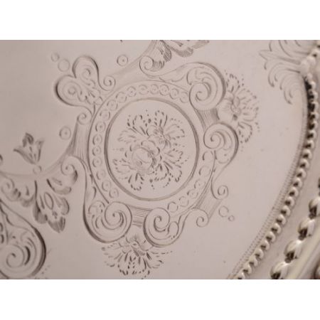 Antikes englisches versilbertes Tablett / Silver Plated Tray, viktorianisch, ca 1890