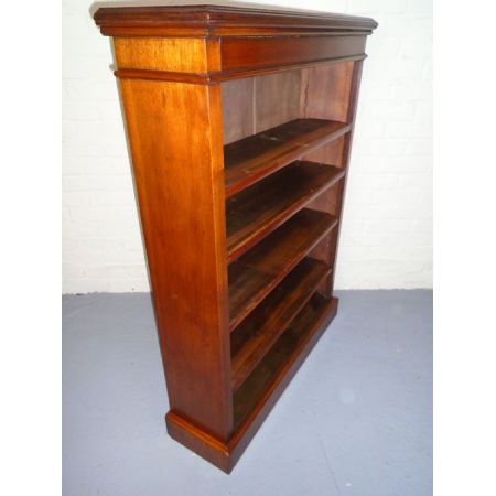 Antikes viktorianisches Open Bookcase / offenes Bücherregal aus Mahagoni, ca 1870