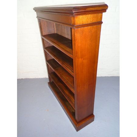 Antikes viktorianisches Open Bookcase / offenes Bücherregal aus Mahagoni, ca 1870