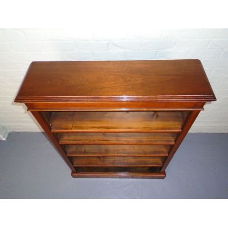 Antikes viktorianisches Open Bookcase / offenes Bücherregal aus Mahagoni, ca 1870