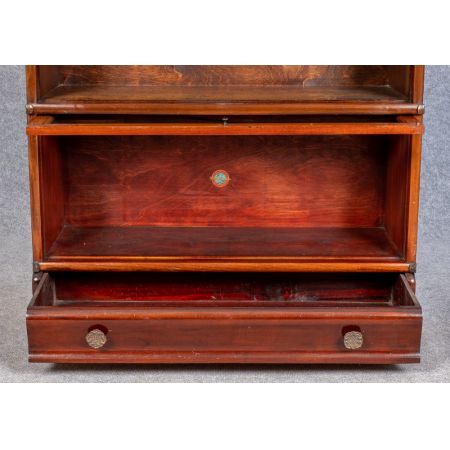 Mahagoni Globe Wernicke Stapelbücherschrank antik 