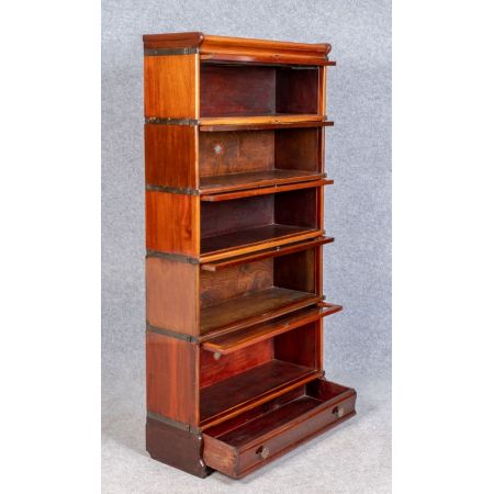 Mahagoni Globe Wernicke Stapelbücherschrank antik 