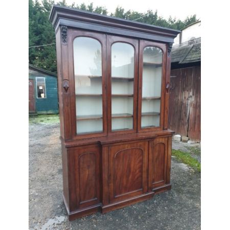 kompaktes  Mahagoni-Bücherregal viktorianisch