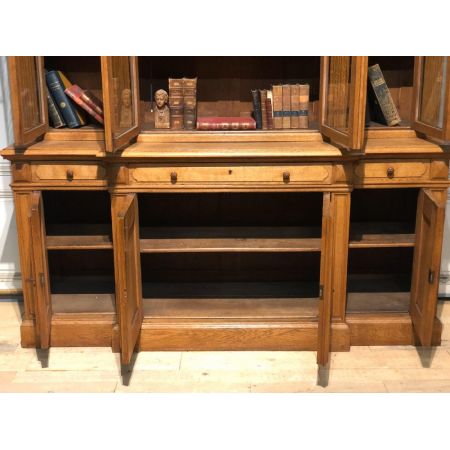 Hochwertiges viertüriges Bücherregal für Bibliotheken antik