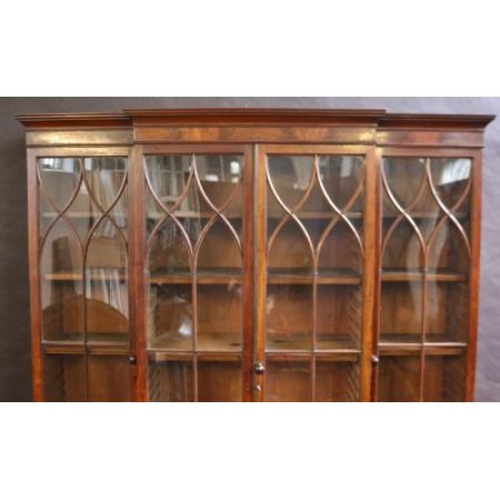 georgischer Bücherschrank aus Mahagoni Türen